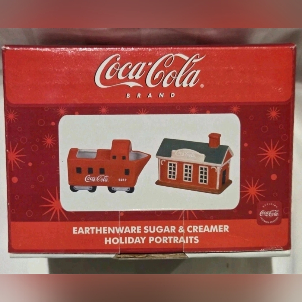 VINTAGE SAKURA 2002 Coca-Cola Earthenware Sugar Creamer NIB